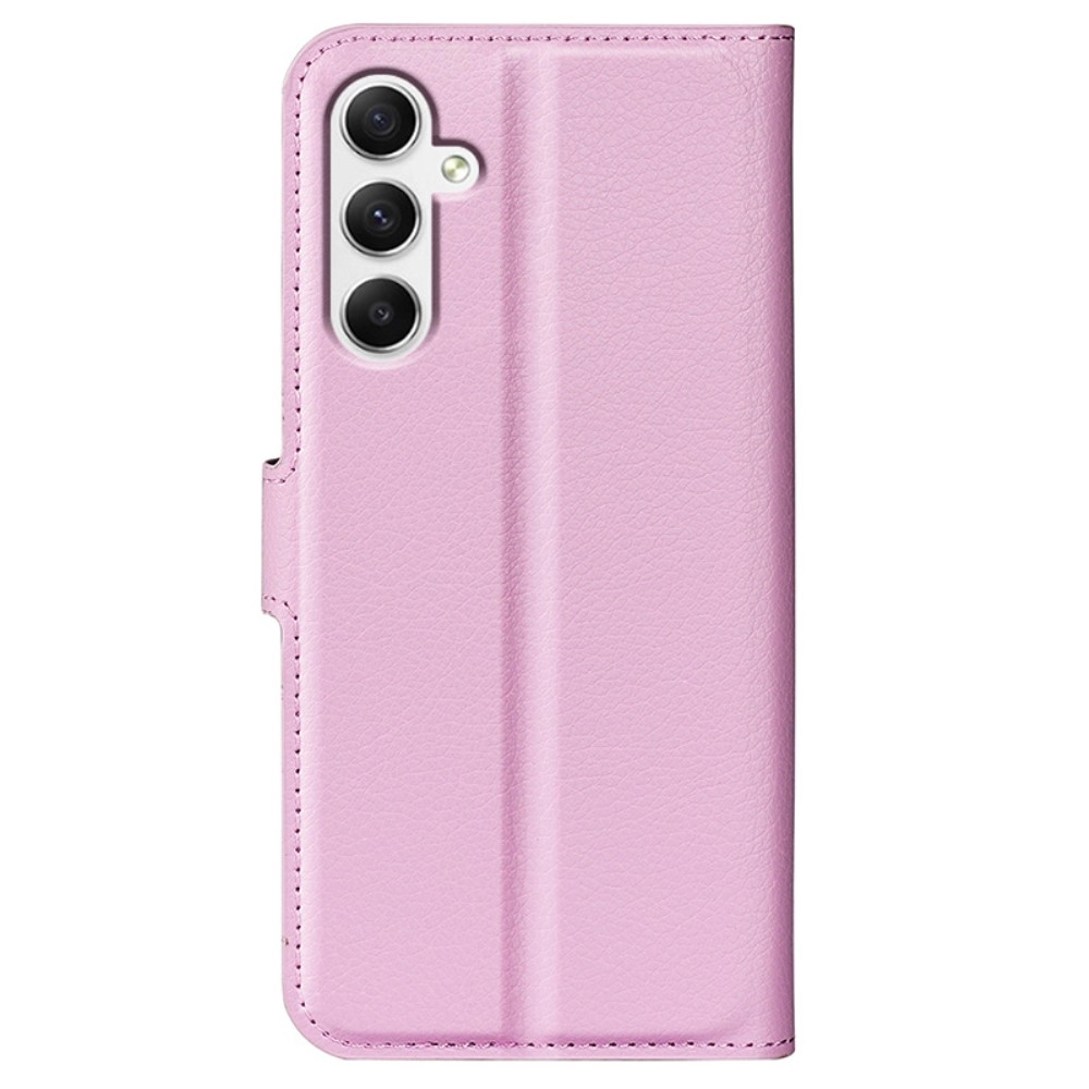 Litchi knížkové pouzdro na Samsung Galaxy A35 5G - růžové