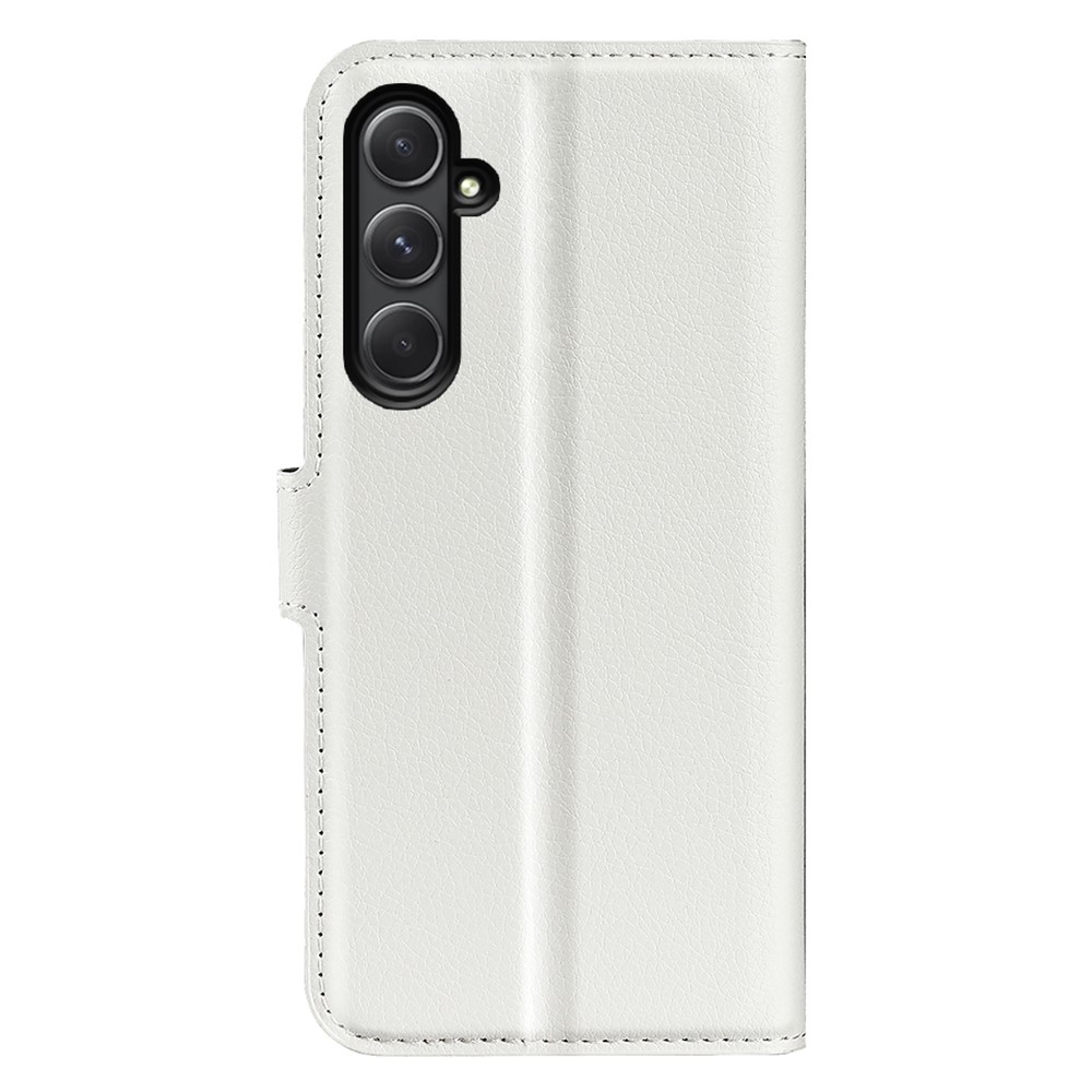 Litchi knížkové pouzdro na Samsung Galaxy A55 5G - bílé