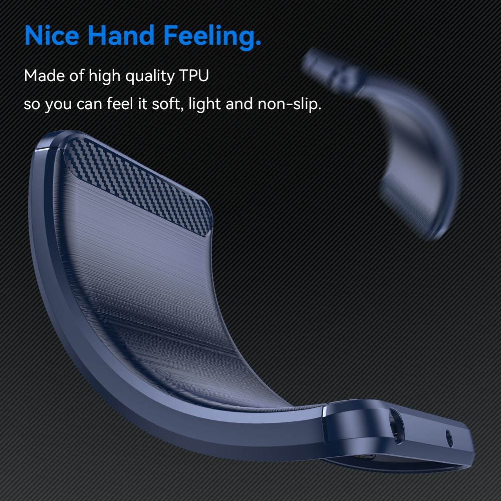 Carbon odolný gelový obal na Honor Magic 6 Pro 5G - modrý