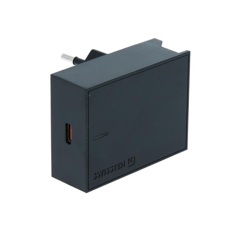 Swissten síťový adaptér pro iPhone power delivery 20W - černý
