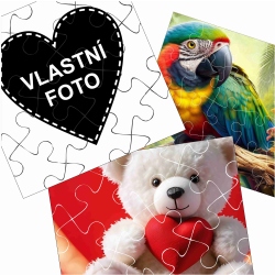 Obrázek 19x18 cm srdce (76 dílků)