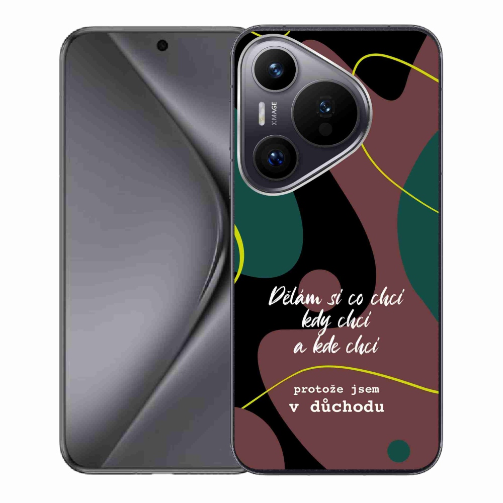 Gelový kryt mmCase na Huawei Pura 70 - vtipný text 10 černé pozadí