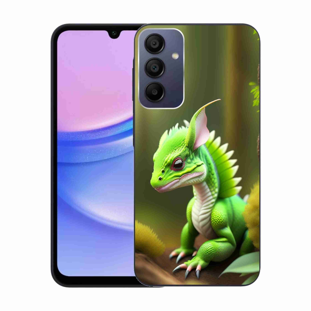 Gelový kryt mmCase na Samsung Galaxy A15 4G/5G - zelený dráček