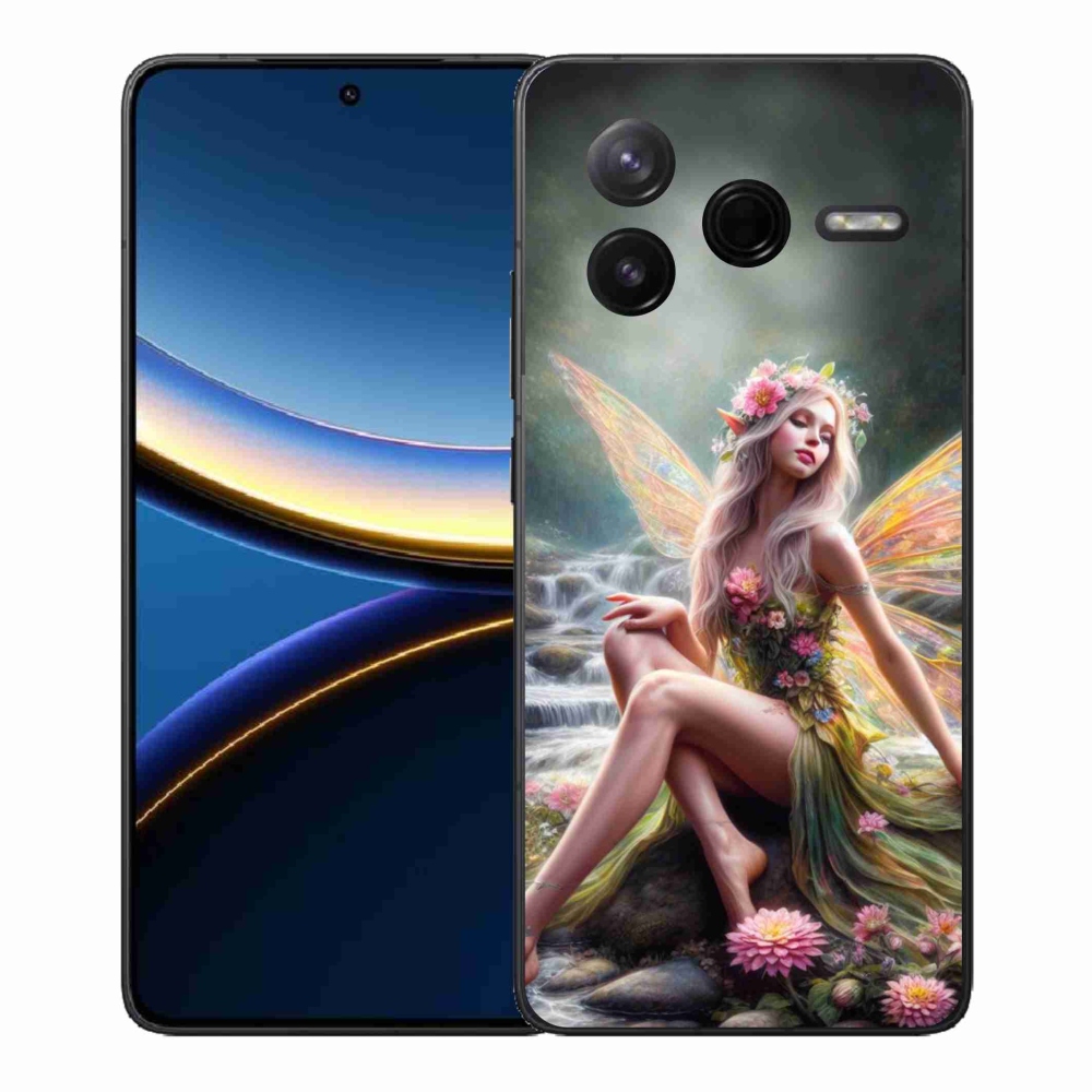 Gelový kryt mmCase na Xiaomi Poco F7 Pro - motýlí žena 1