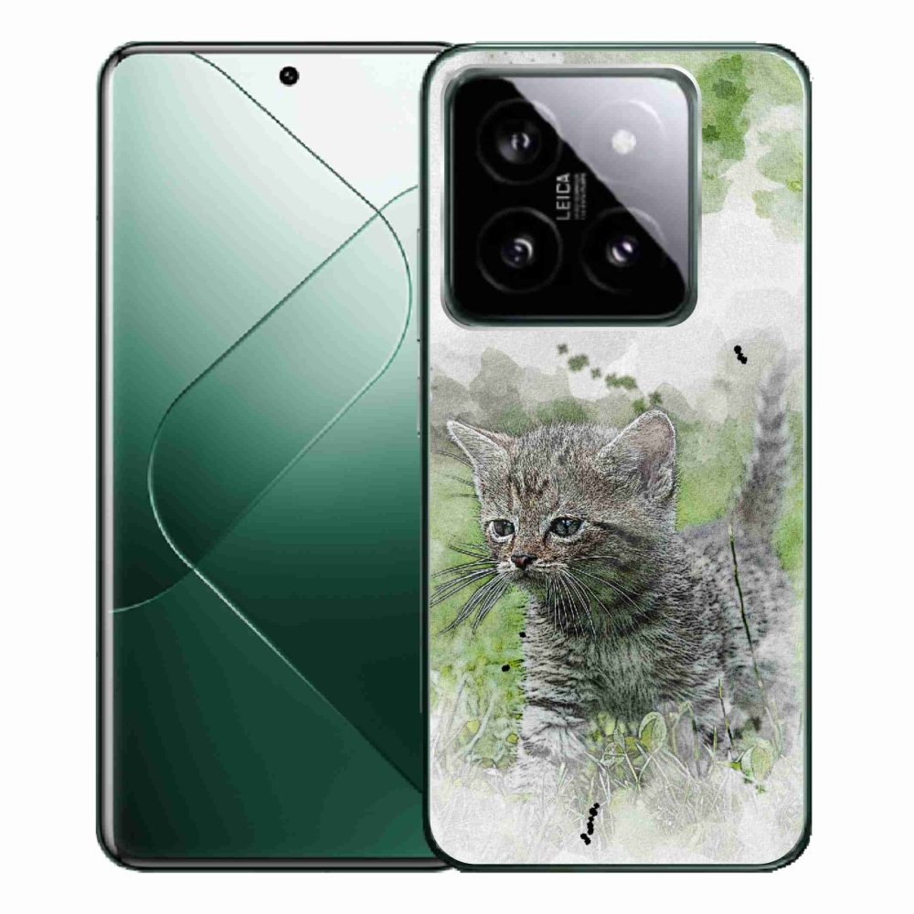 Gelový kryt mmCase na Xiaomi 14 Pro - roztomilé kotě 1