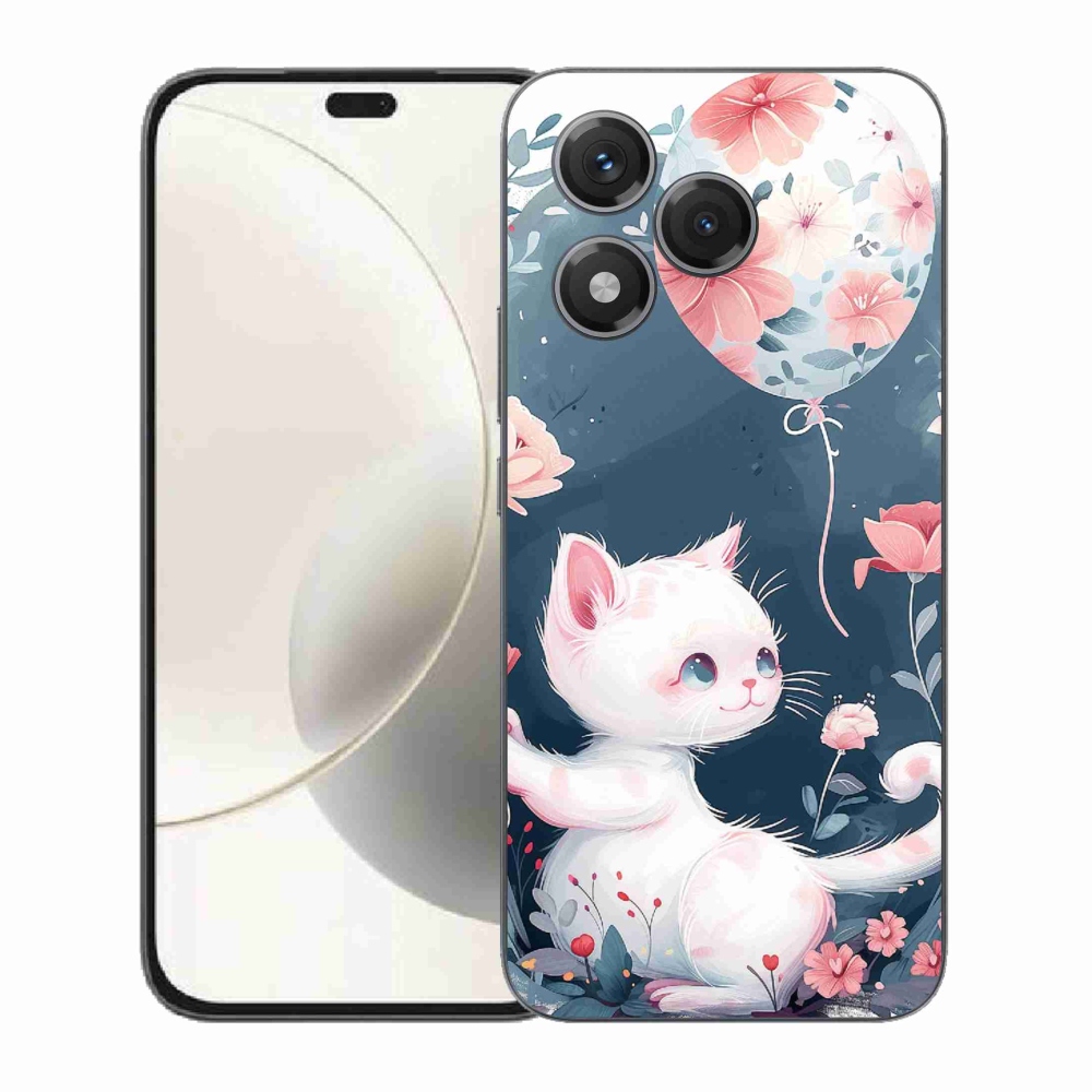 Gelový kryt mmCase na Honor 400 Lite - kotě s balónkem