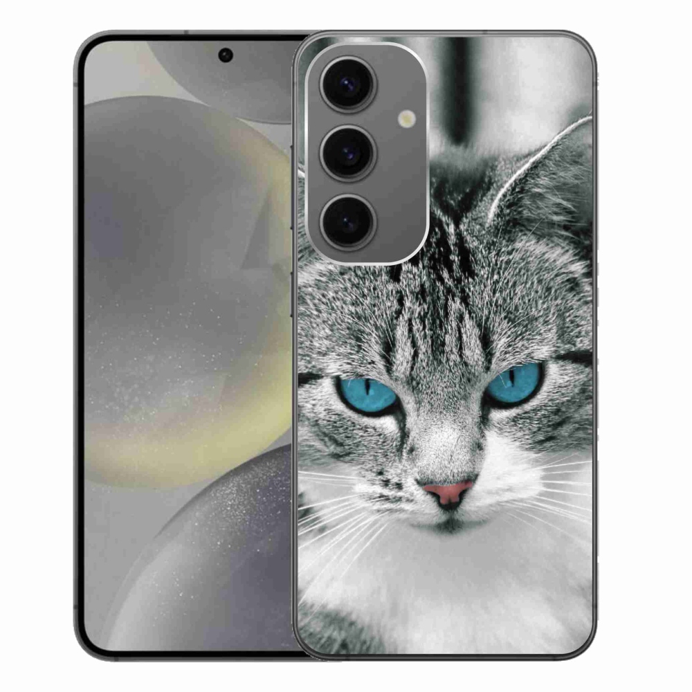Gelový kryt mmCase na Samsung Galaxy S24+ - kočičí pohled 1