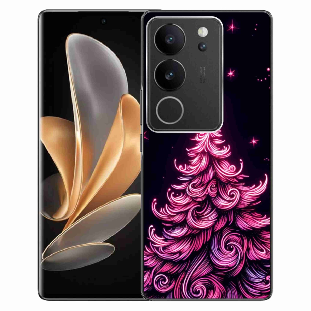 Gelový kryt mmCase na Vivo V29 5G - neonový vánoční stromek 2