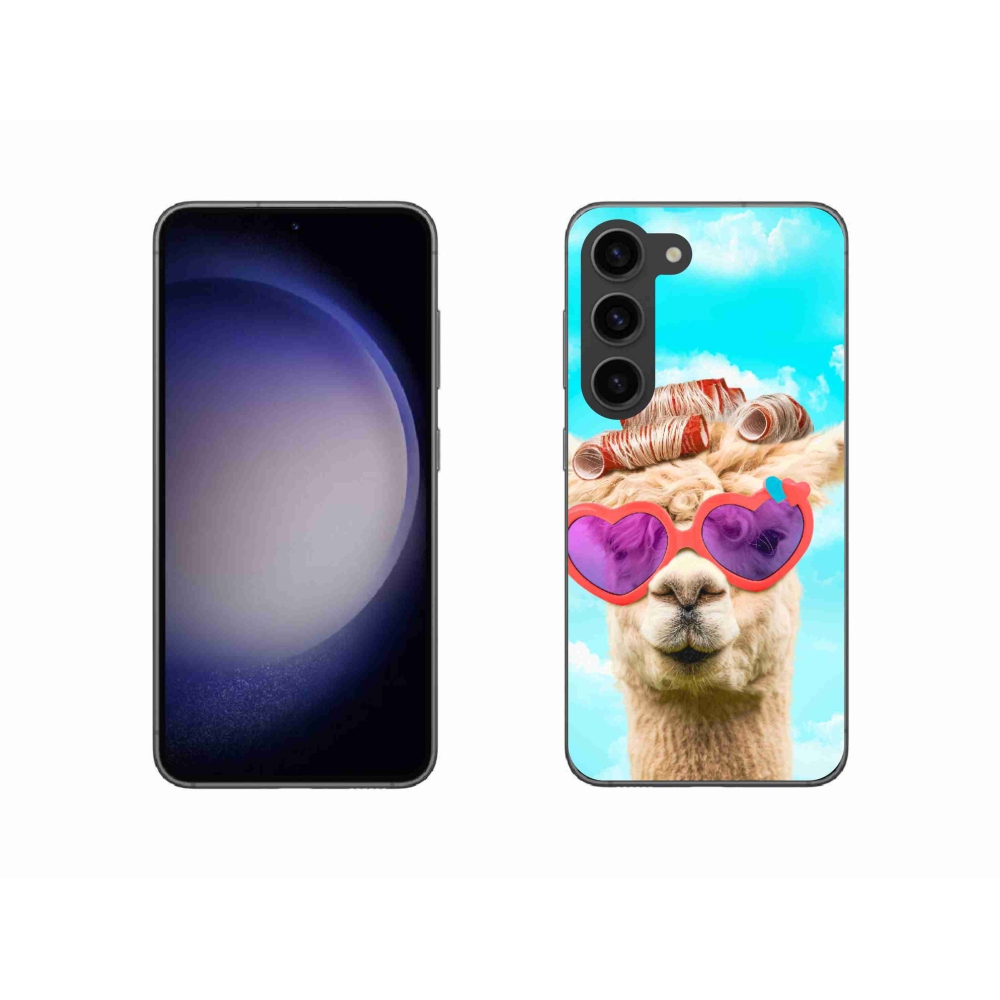 Gelový kryt mmCase na Samsung Galaxy S23 5G - lama s brýlemi