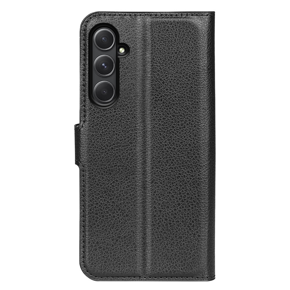 Litchi knížkové pouzdro na Samsung Galaxy A55 5G - černé