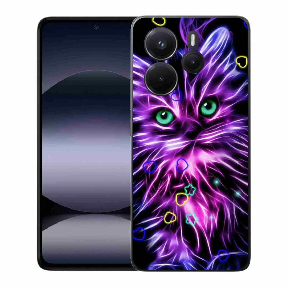 Gelový kryt mmCase na Xiaomi Redmi Note 14 - abstraktní kočka