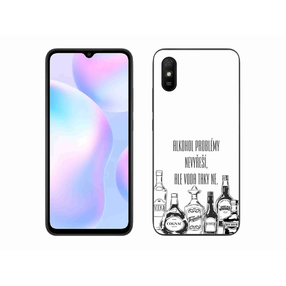 Gelový kryt mmCase na Xiaomi Redmi 9AT - vtipný text bílé pozadí