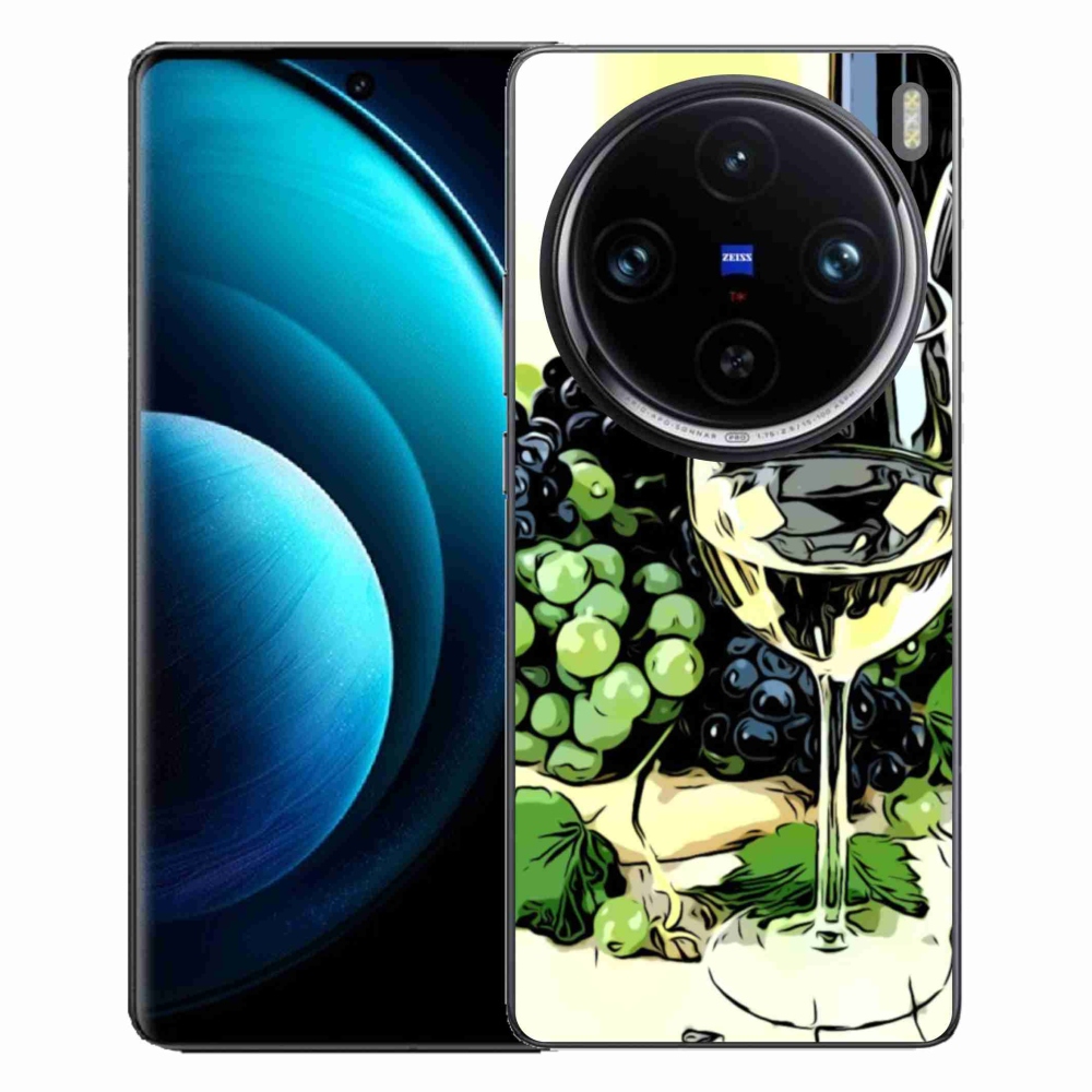 Gelový kryt mmCase na Vivo X100 Pro 5G - sklenka vína