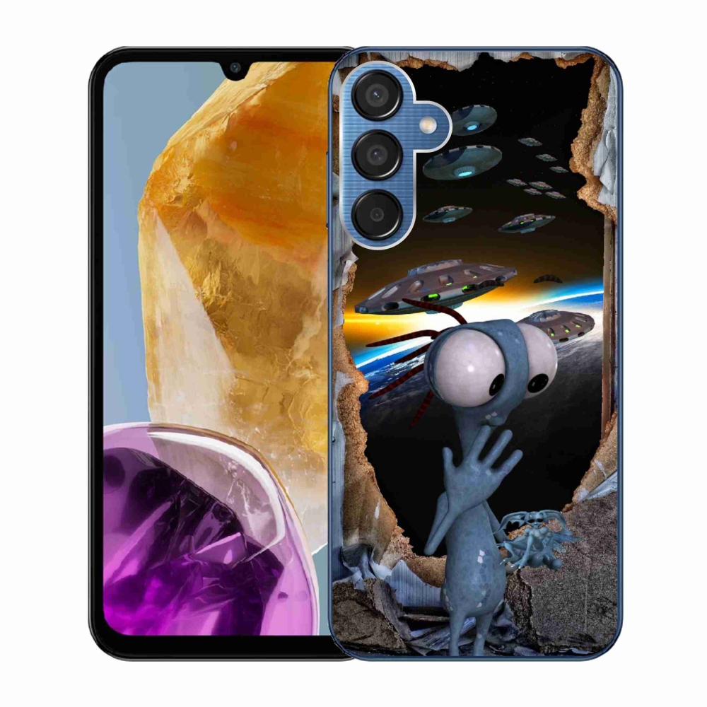 Gelový kryt mmCase na Samsung Galaxy M15 5G - mimozemšťan