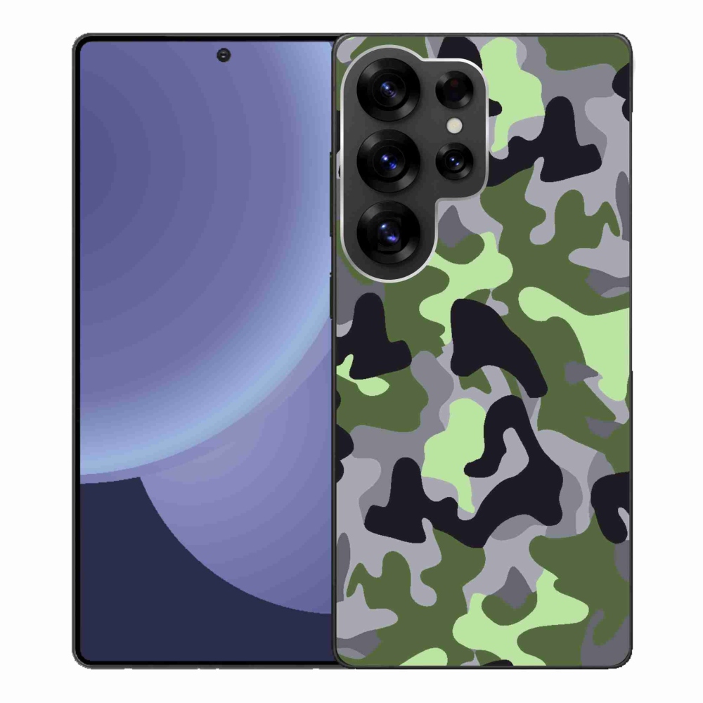 Gelový kryt mmCase na Samsung Galaxy S25 Ultra - maskáčový vzor 7