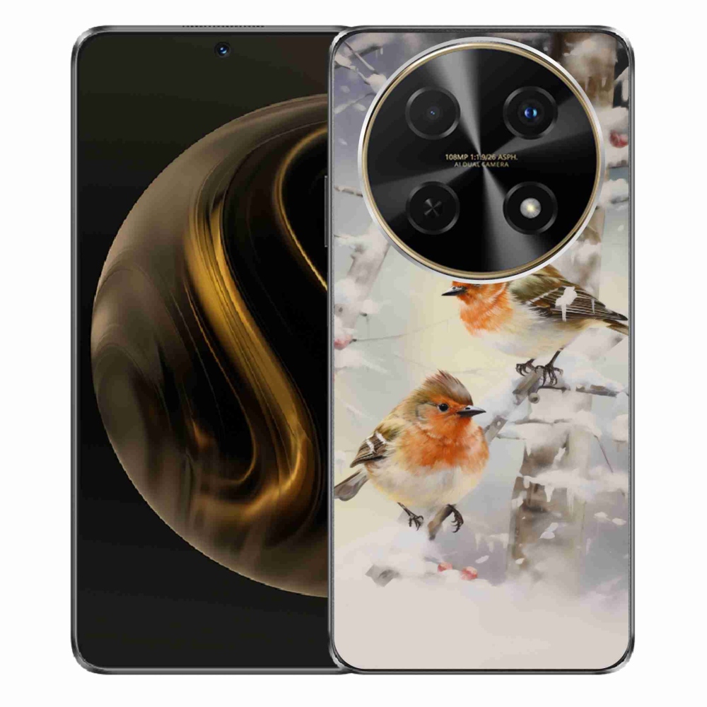 Gelový kryt mmCase na Huawei Nova 12i - ptáčci v zimě