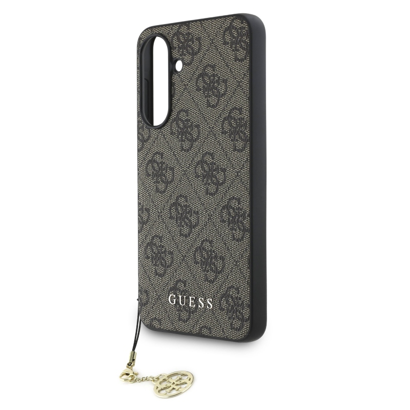 Guess 4G Charm Zadní Kryt pro Samsung Galaxy A56 Brown