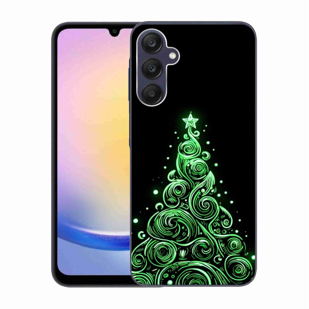 Gelový kryt mmCase na Samsung Galaxy A25 5G - neonový vánoční stromek 3