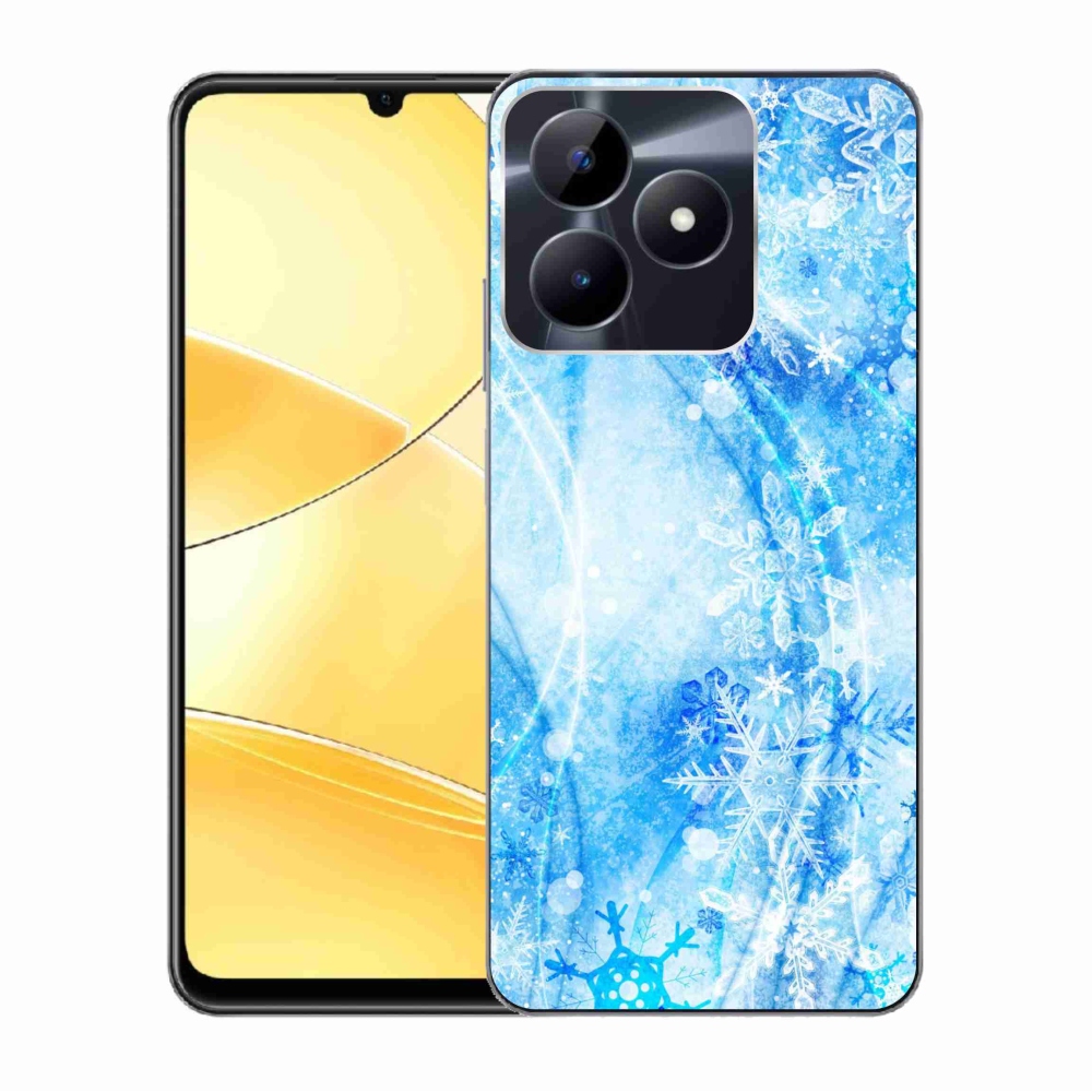 Gelový kryt mmCase na Realme C51/C53 - sněhové vločky