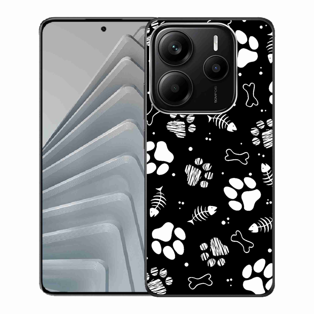 Gelový kryt mmCase na Xiaomi Redmi Note 14 5G - psí tlapky