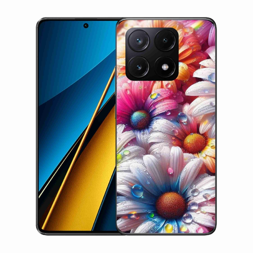 Gelový kryt mmCase na Xiaomi Poco X6 Pro 5G - barevné kopretiny