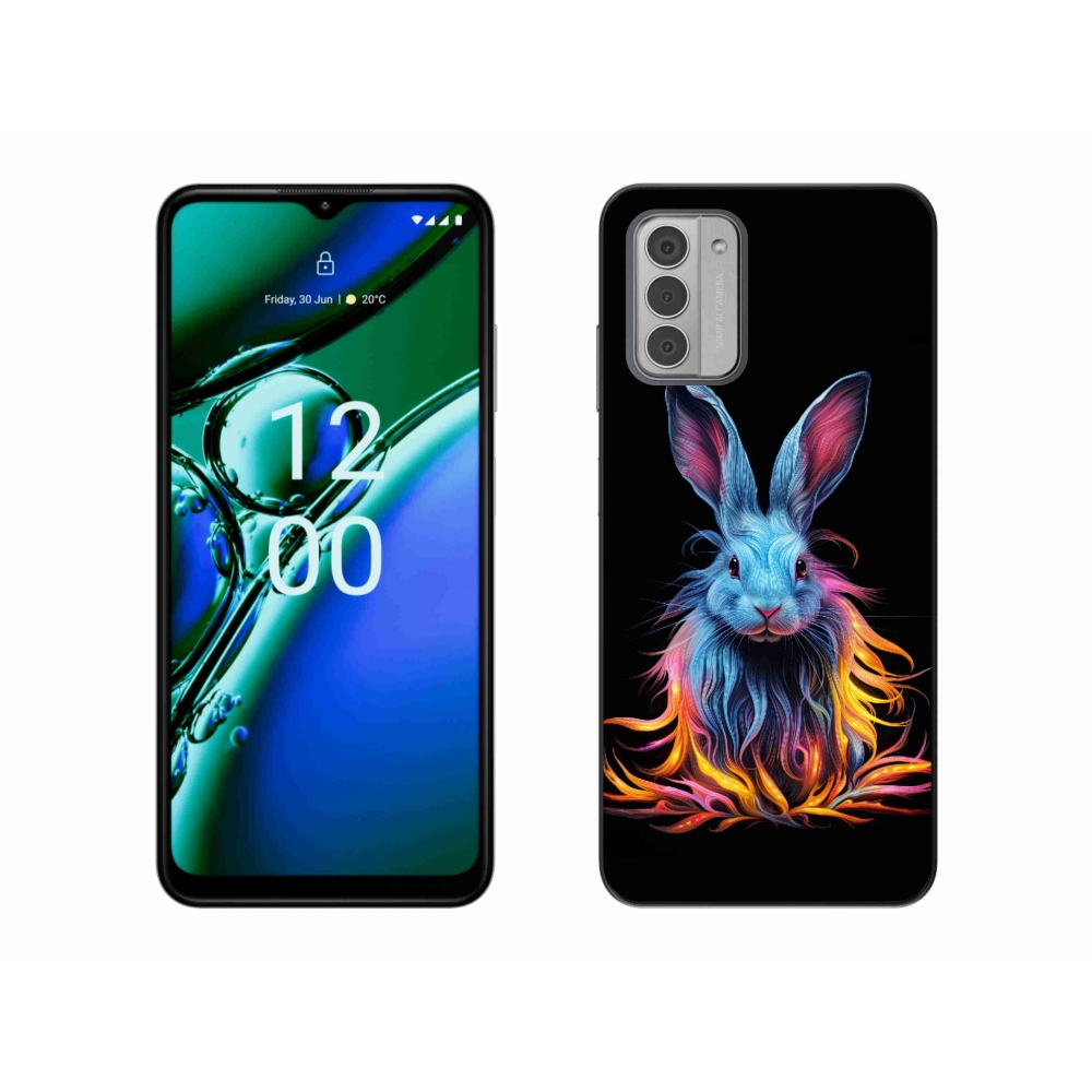 Gelový kryt mmCase na Nokia G42 - abstraktní zajíc