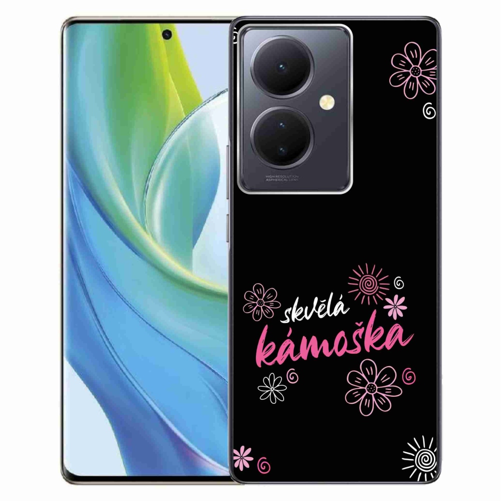 Gelový kryt mmCase na Vivo V29 Lite 5G - skvělá kámoška černé pozadí