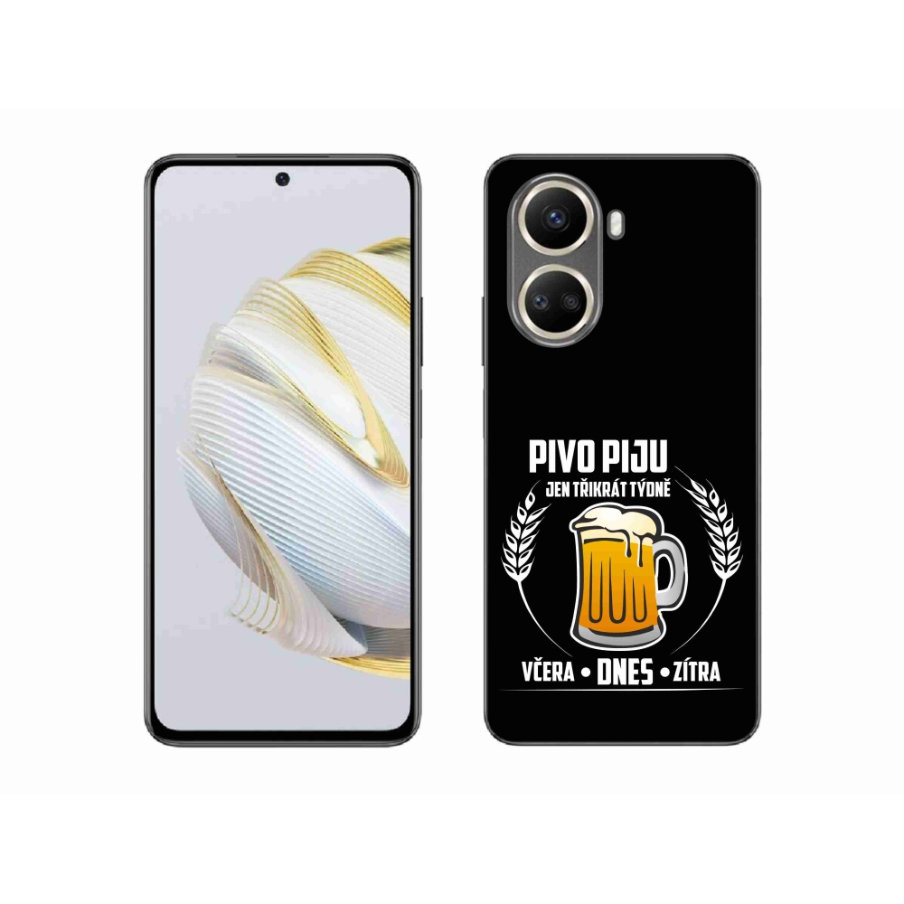 Gelový kryt mmCase na Huawei Nova 10 SE - pivní motiv černé pozadí