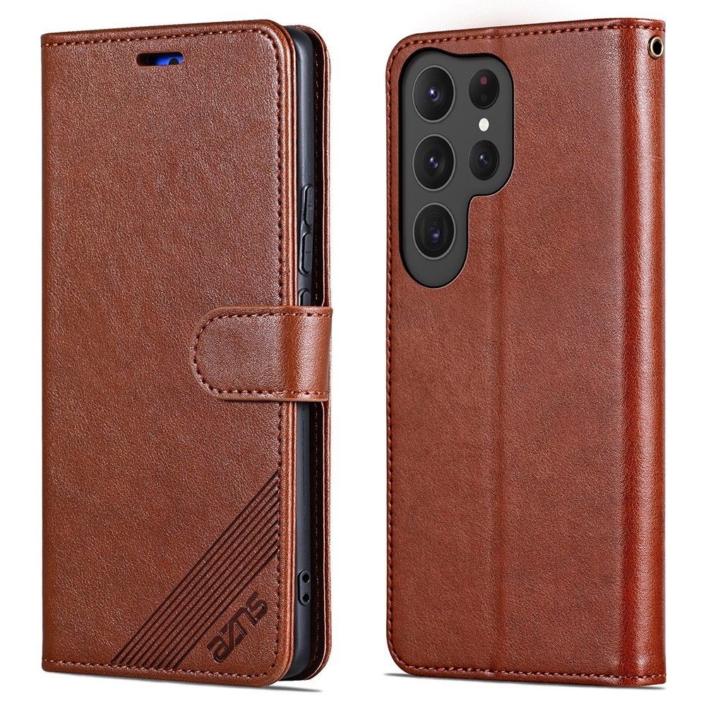 AZNS knížkové pouzdro na Samsung Galaxy S25 Ultra - hnědé