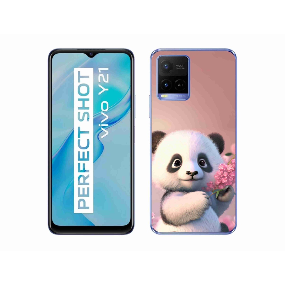 Gelový kryt mmCase na Vivo Y21/Y21s/Y33s - roztomilá panda