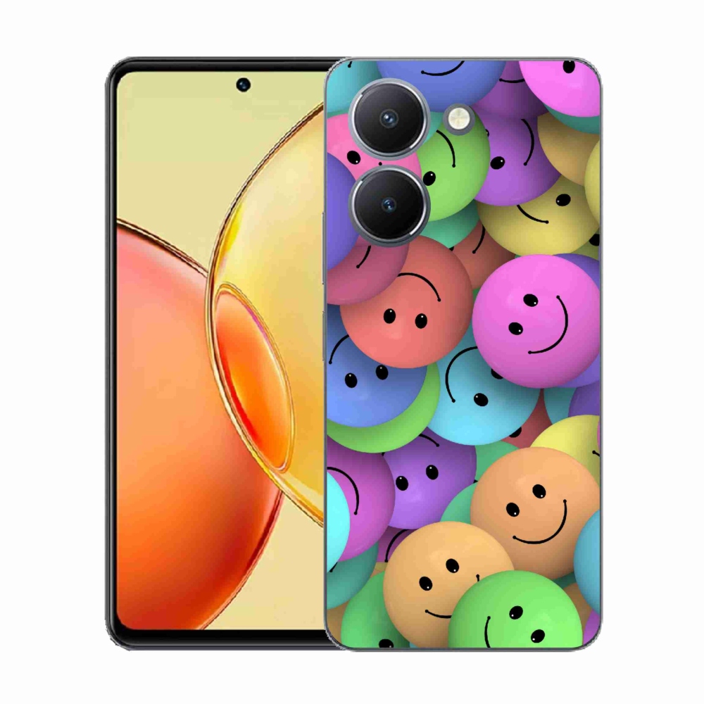 Gelový kryt mmCase na Vivo Y36 - barevní smajlíci