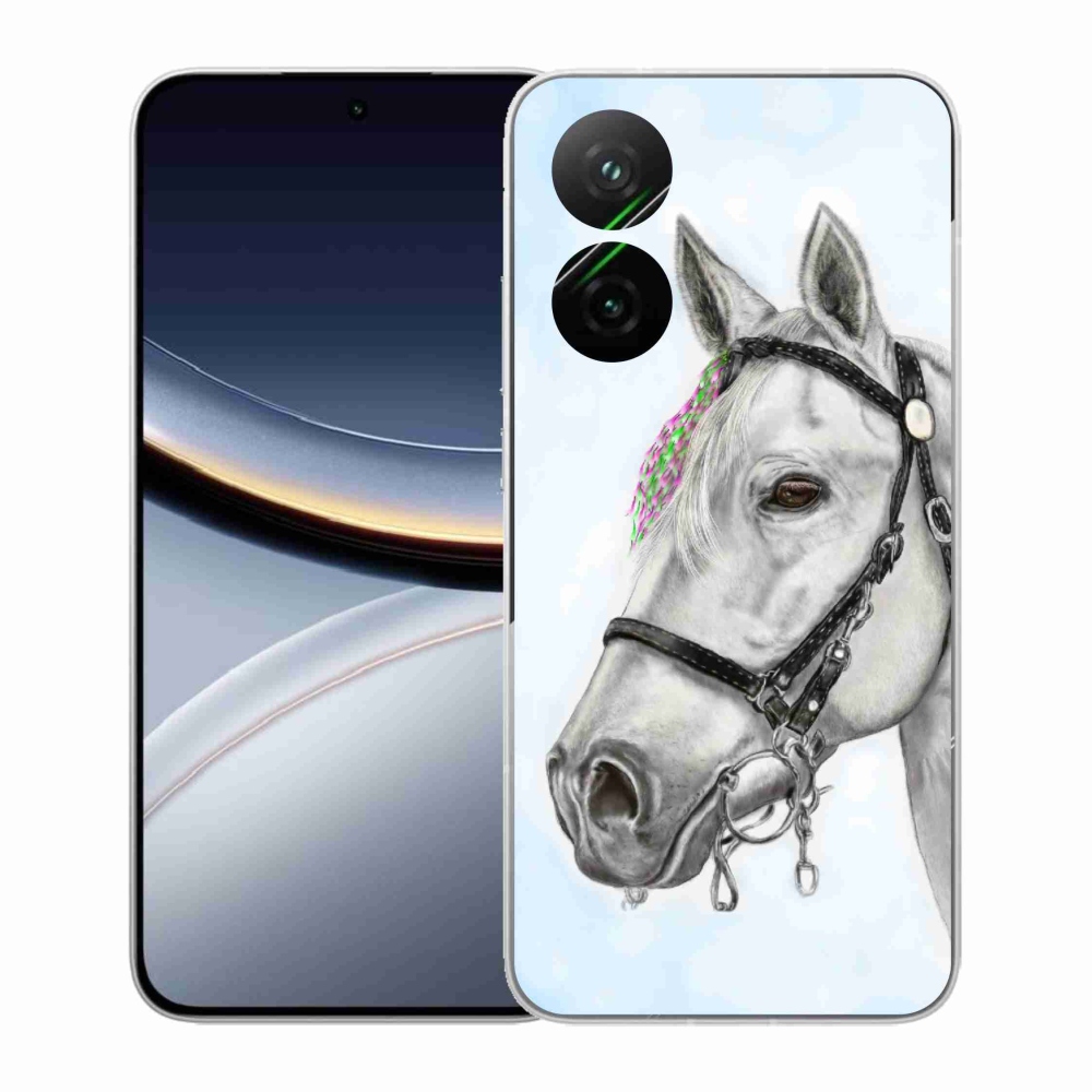 Gelový kryt mmCase na Xiaomi Poco F7 5G - bílý kůň 1
