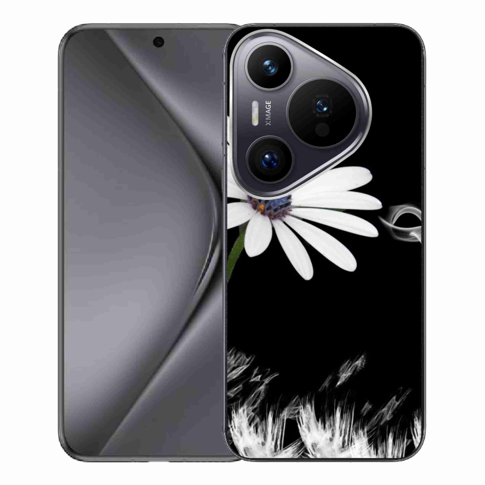 Gelový kryt mmCase na Huawei Pura 70 Pro - bílá květina