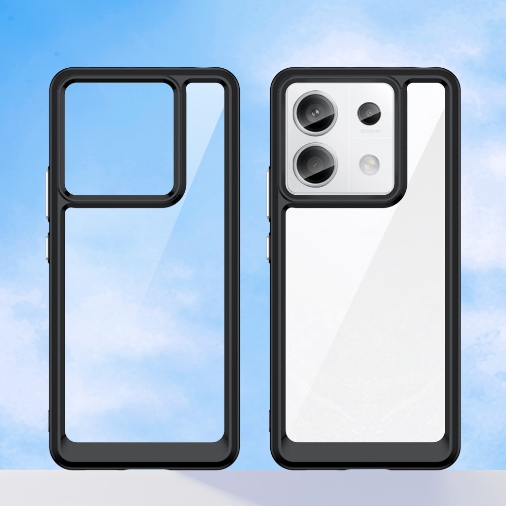 Gelový obal s pevnými zády na Xiaomi Redmi Note 13 Pro 5G/Poco X6 5G - černý