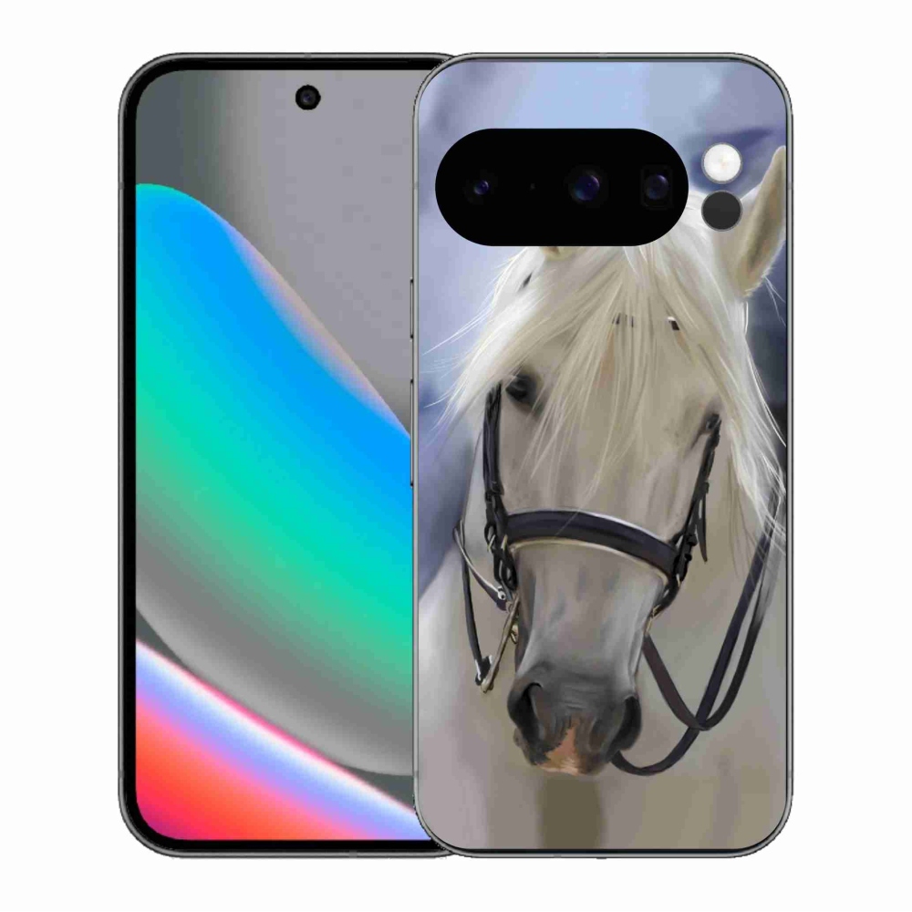 Gelový kryt mmCase na Google Pixel 10 Pro - bílý kůň