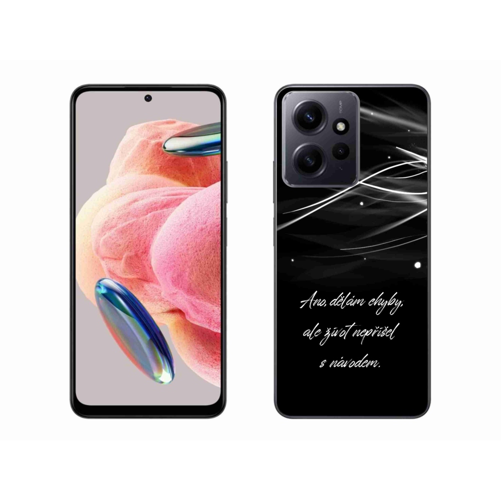 Gelový kryt mmCase na Xiaomi Redmi Note 12 4G - citát černé pozadí