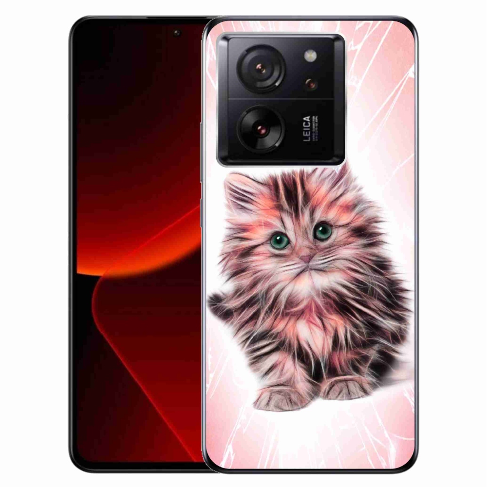 Gelový kryt mmCase na Xiaomi 13T/13T Pro - roztomilé kotě