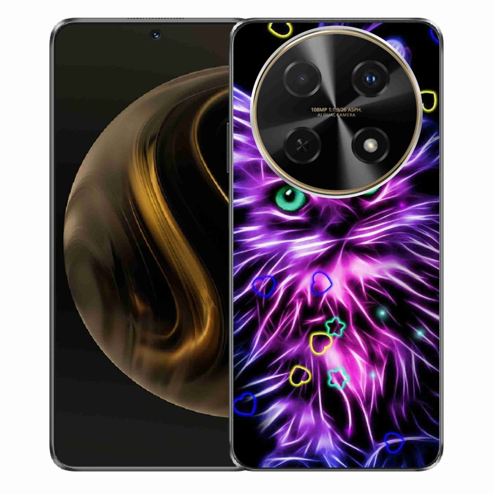 Gelový kryt mmCase na Huawei Nova 12i - abstraktní kočka