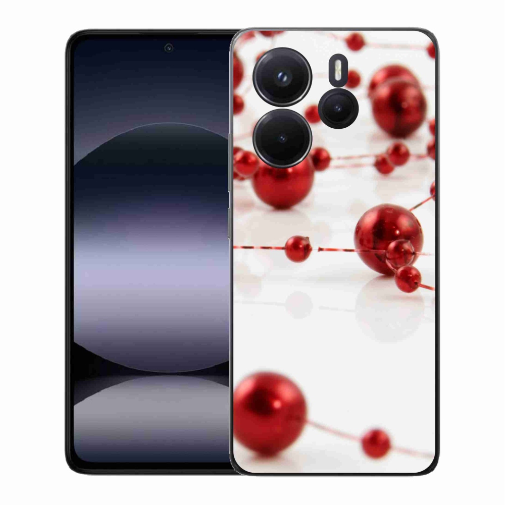 Gelový kryt mmCase na Xiaomi Redmi Note 14 - vánoční řetěz