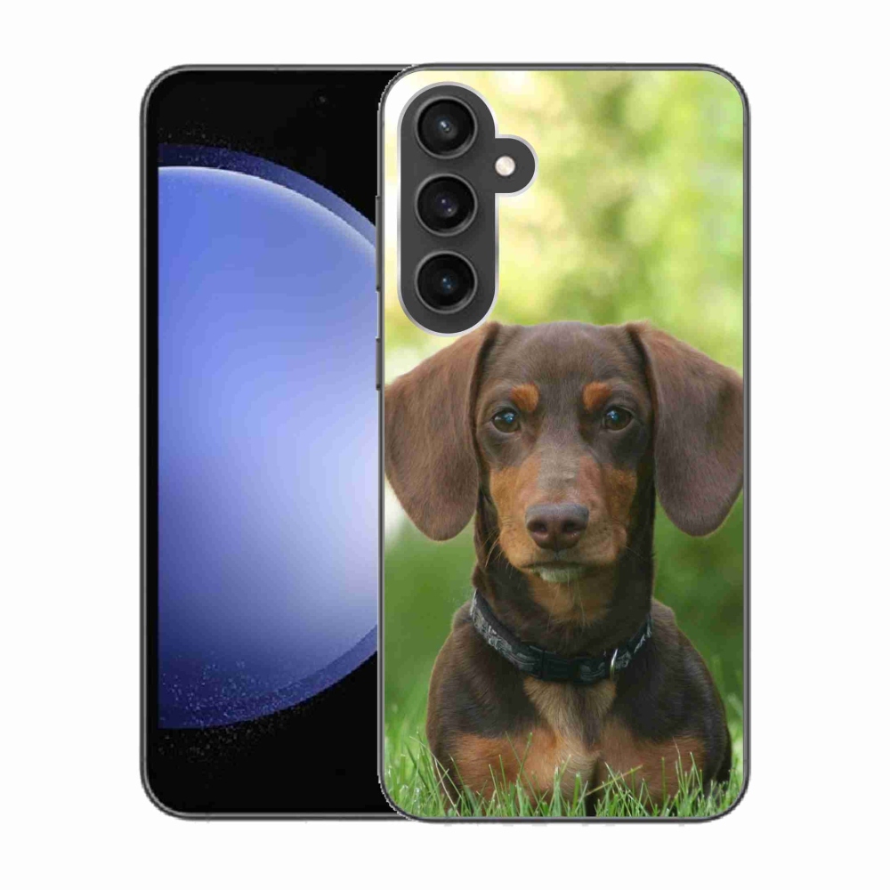 Gelový obal mmCase na Samsung Galaxy S23 FE - hnědý jezevčík