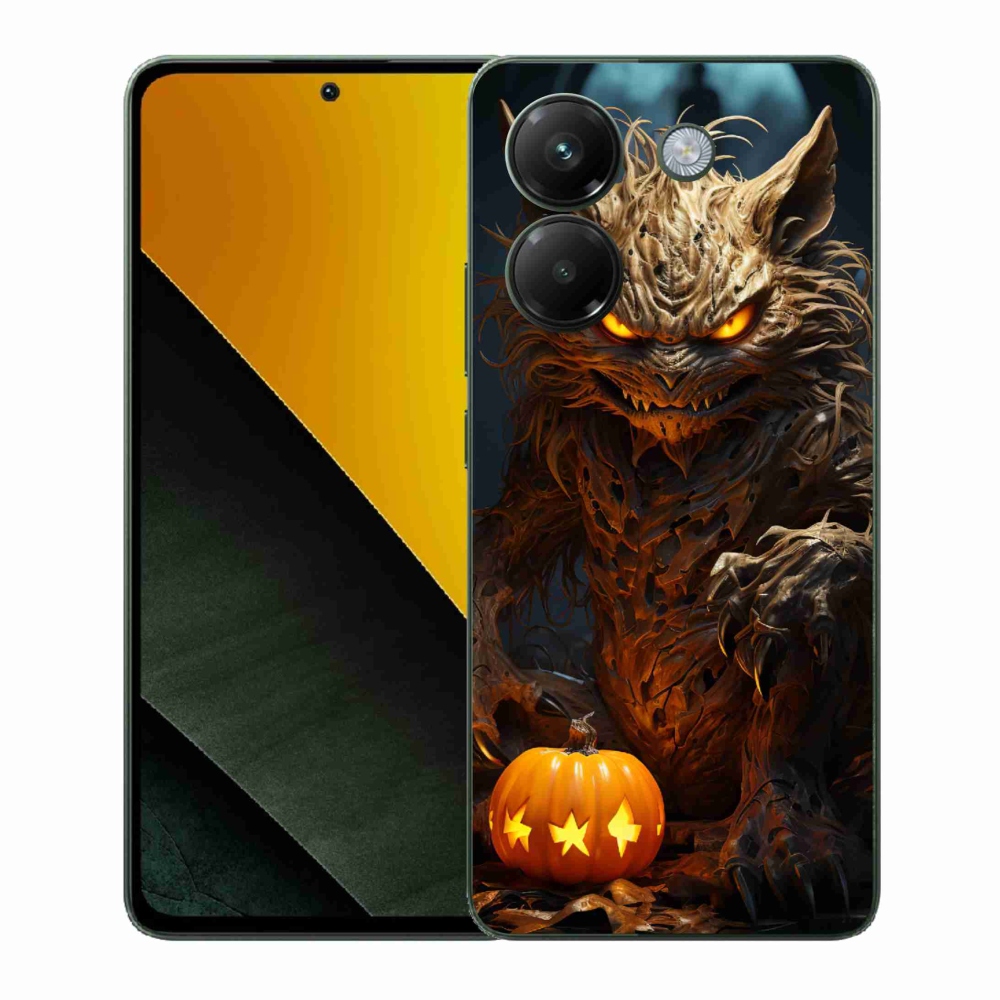 Gelový kryt mmCase na Xiaomi Poco M7 Pro 5G - halloweenská příšera