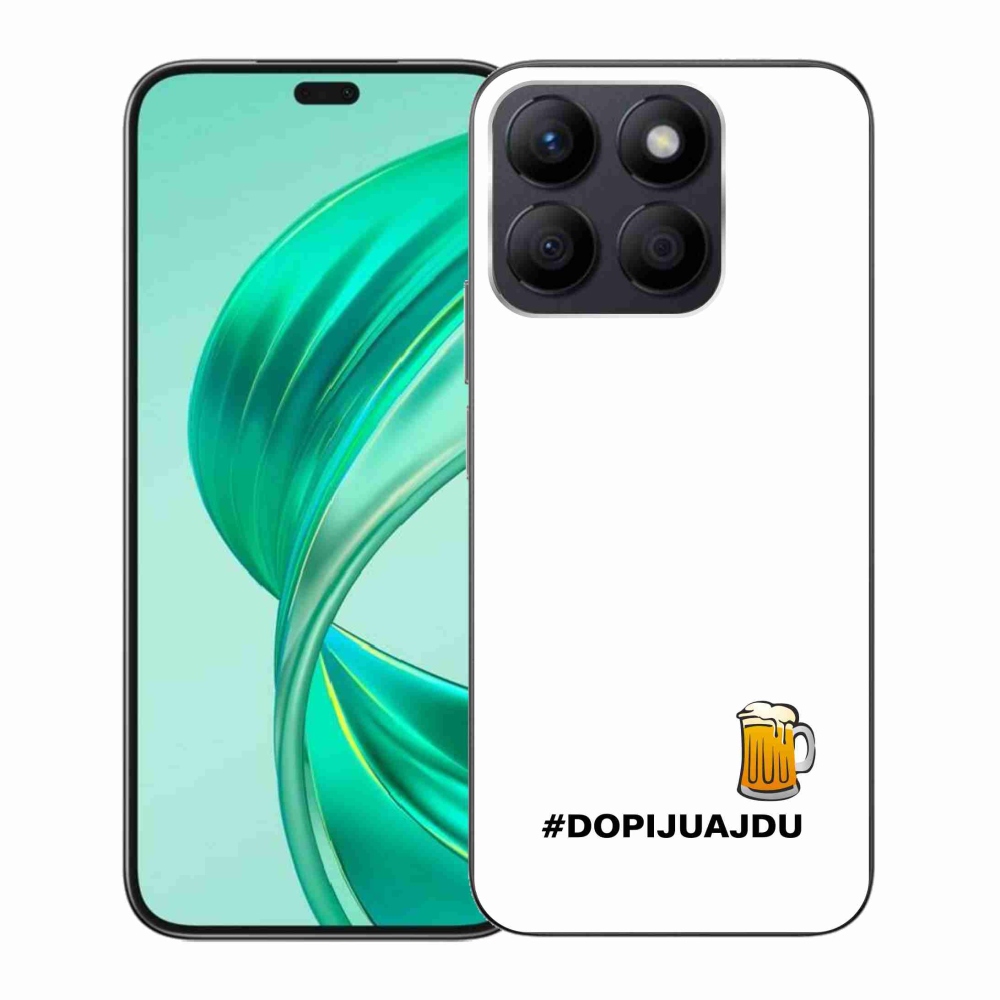 Gelový kryt mmCase na Honor X8b - pivní motiv 1 bílé pozadí