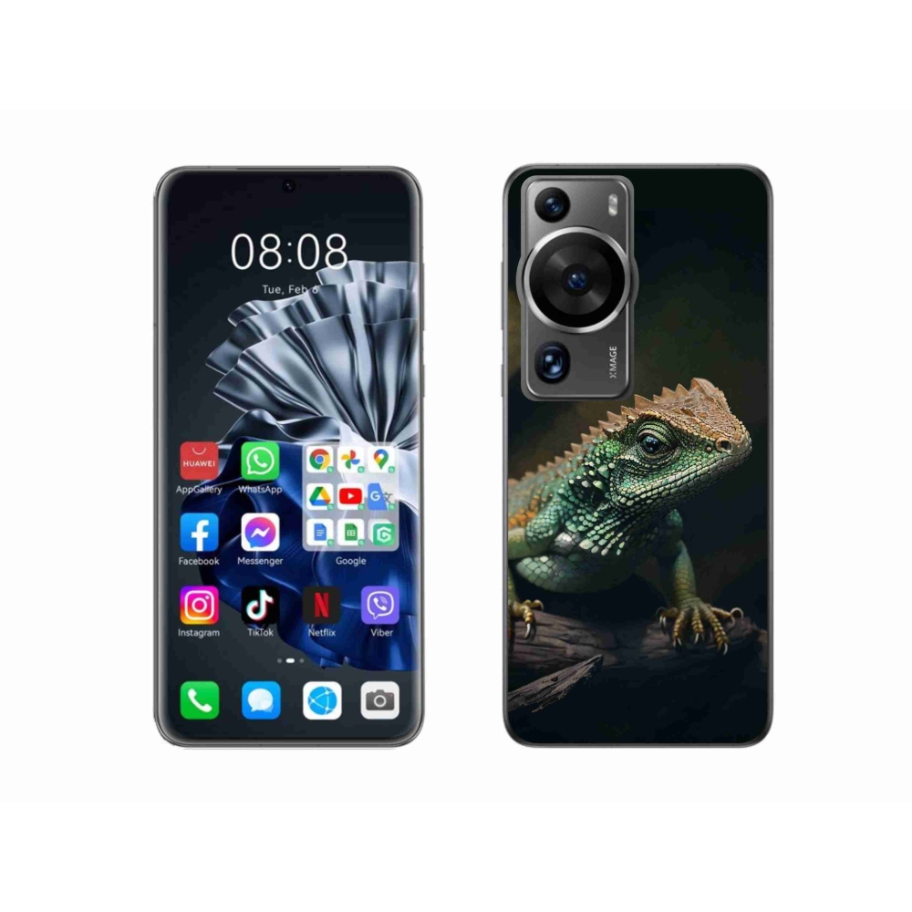 Gelový kryt mmCase na Huawei P60 Pro - ještěr