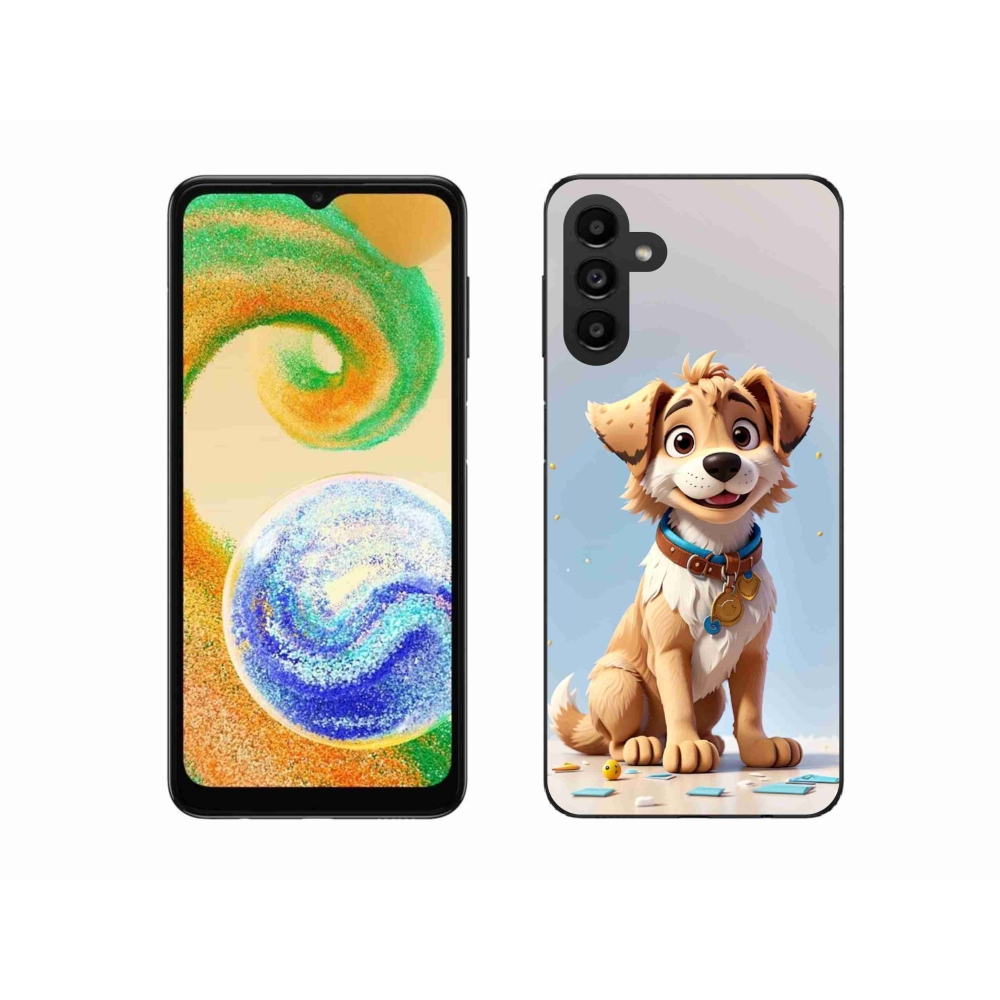 Gelový kryt mmCase na Samsung Galaxy A04s (164.7x76.7x9.1mm) - kreslené štěně