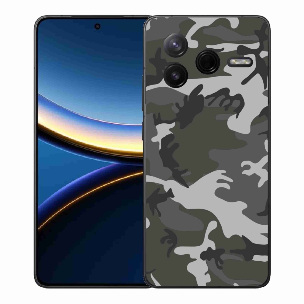 Gelový kryt mmCase na Xiaomi Poco F7 Pro - maskáčový vzor