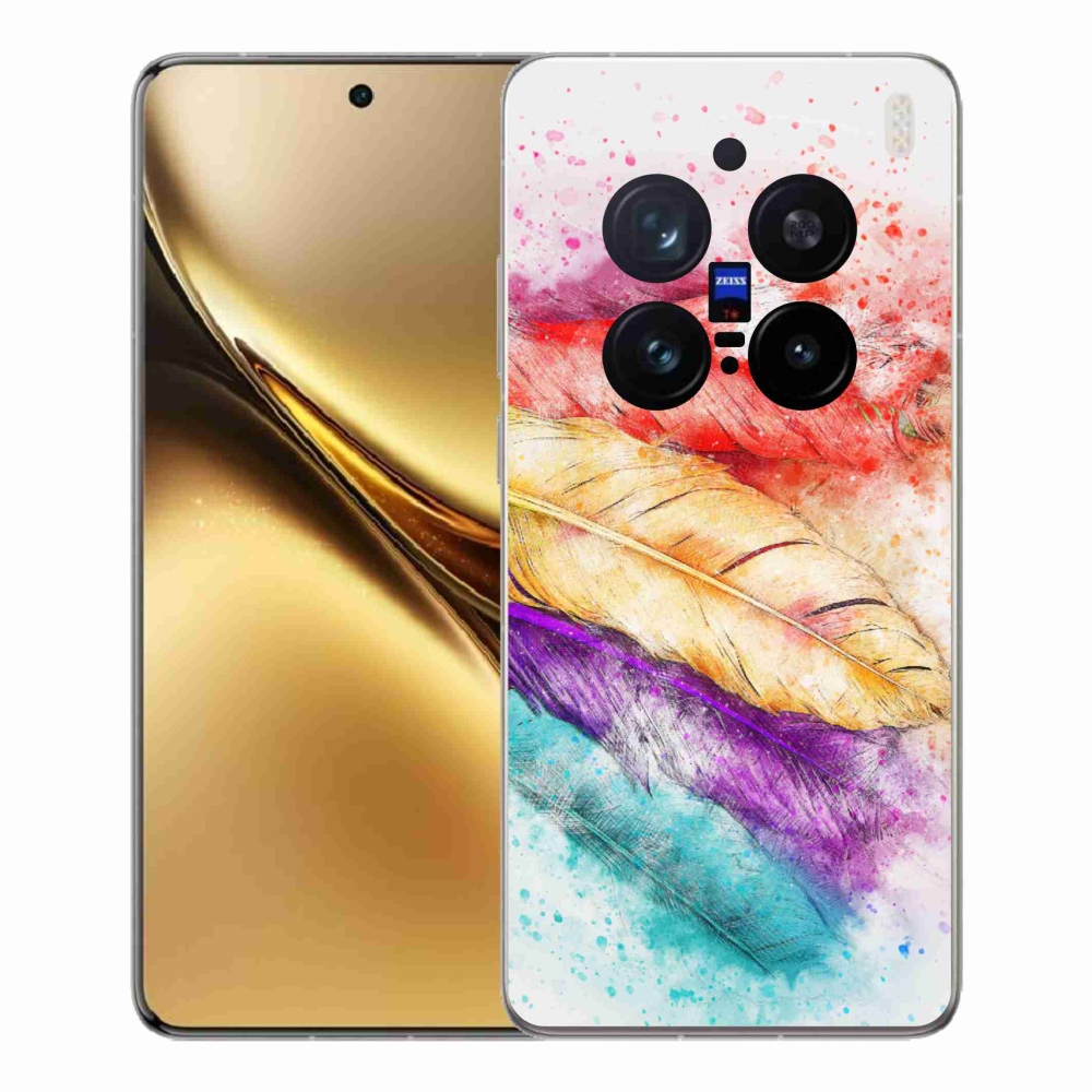 Gelový kryt mmCase na Vivo X200 Pro 5G - barevné peří