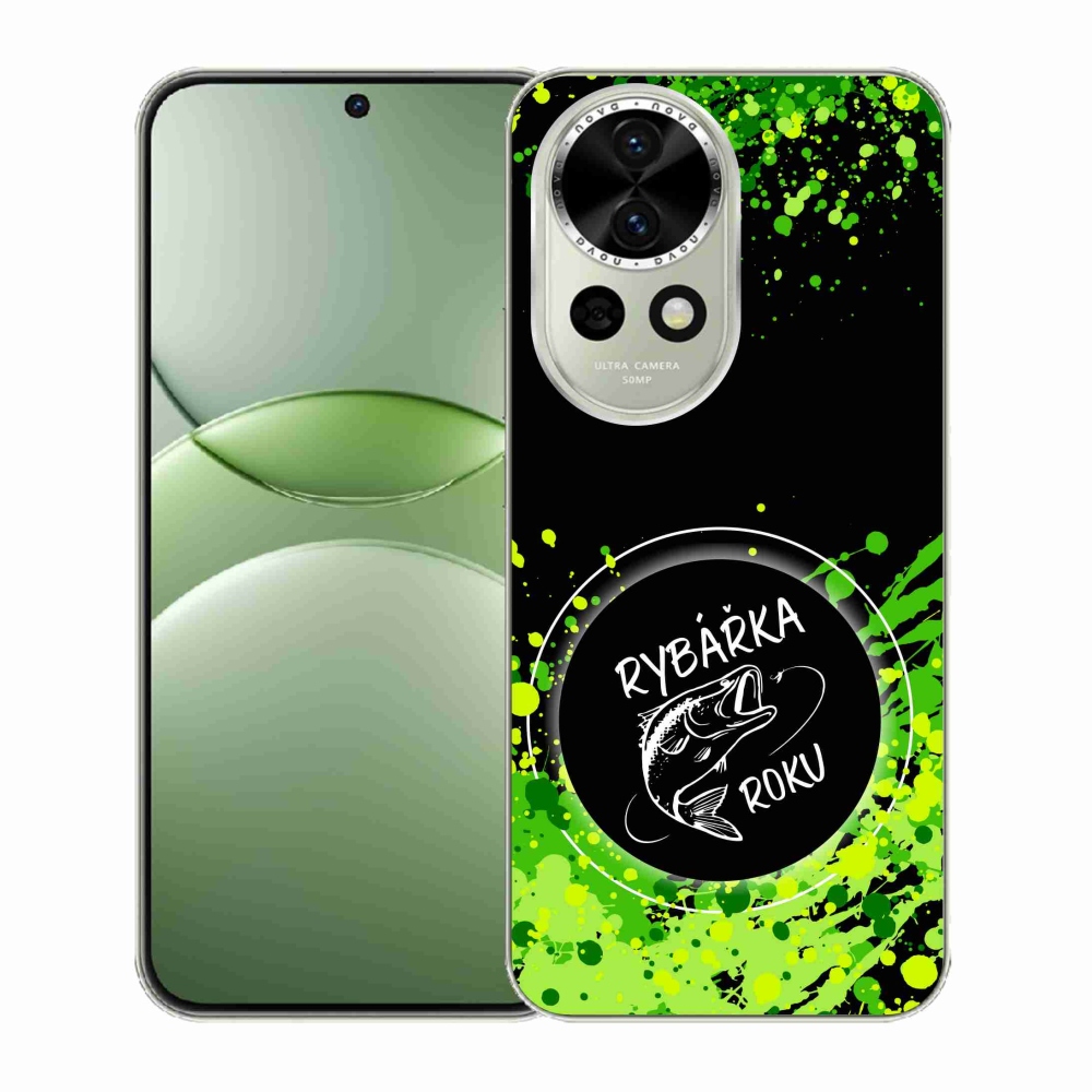 Gelový kryt mmCase na Huawei Nova 13 5G - rybářka roku černé pozadí