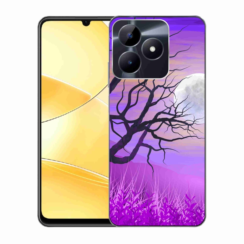 Gelový obal mmCase na Realme C51/C53 - kreslený opadaný strom