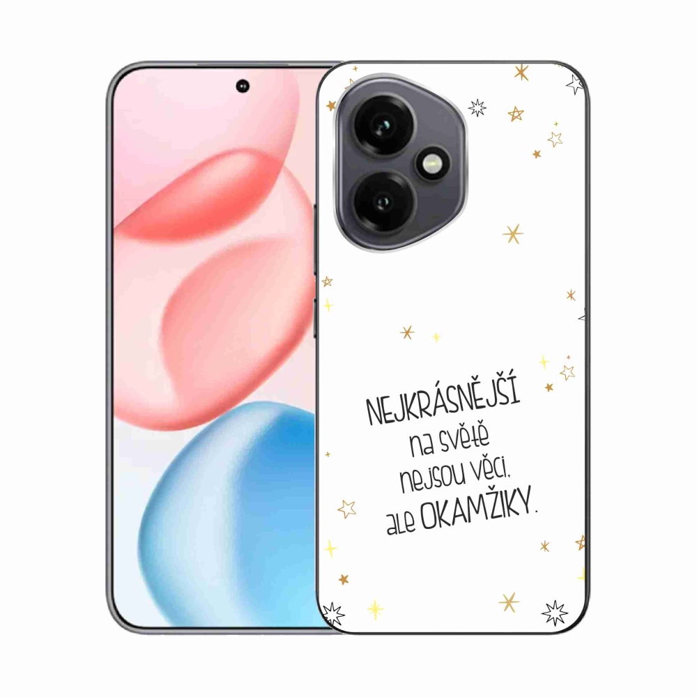 Gelový kryt mmCase na Honor 400 - citát 4 bílé pozadí