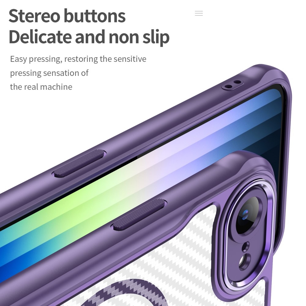 Texture odolný kryt s podporou MagSafe na iPhone 16e - fialový